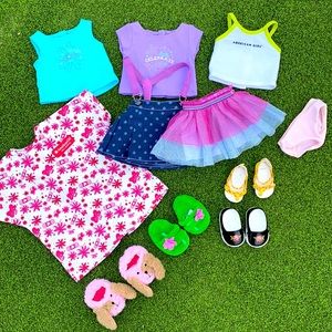 American Girl doll birthday outfits and hospital gown